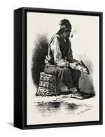 French Canadian Life, Half-Breed Fisherman, Canada, Nineteenth Century-null-Framed Stretched Canvas