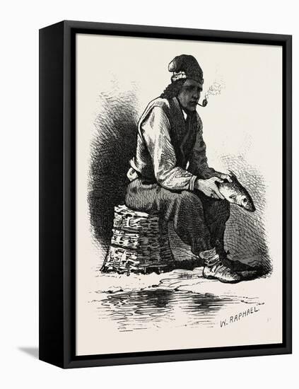 French Canadian Life, Half-Breed Fisherman, Canada, Nineteenth Century-null-Framed Stretched Canvas