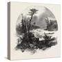 French Canadian Life, Head of Shawenegan Falls, Canada, Nineteenth Century-null-Stretched Canvas