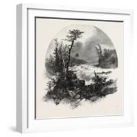 French Canadian Life, Head of Shawenegan Falls, Canada, Nineteenth Century-null-Framed Giclee Print