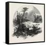 French Canadian Life, Head of Shawenegan Falls, Canada, Nineteenth Century-null-Framed Stretched Canvas