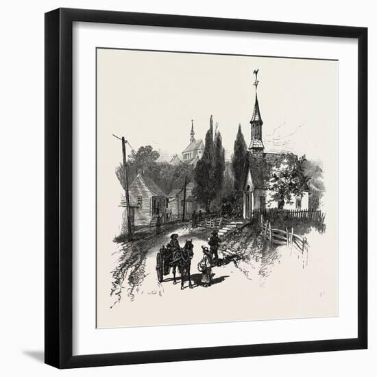 French Canadian Life, L'Ange Gardien., Canada, Nineteenth Century-null-Framed Giclee Print