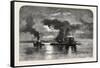 French Canadian Life, Light-Ship on the St. Lawrence, Canada, Nineteenth Century-null-Framed Stretched Canvas