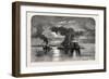 French Canadian Life, Light-Ship on the St. Lawrence, Canada, Nineteenth Century-null-Framed Giclee Print