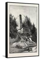 French Canadian Life, Old Chimney and Chateau, Canada, Nineteenth Century-null-Framed Stretched Canvas