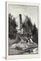 French Canadian Life, Old Chimney and Chateau, Canada, Nineteenth Century-null-Stretched Canvas