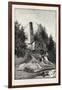 French Canadian Life, Old Chimney and Chateau, Canada, Nineteenth Century-null-Framed Giclee Print