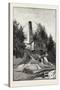 French Canadian Life, Old Chimney and Chateau, Canada, Nineteenth Century-null-Stretched Canvas