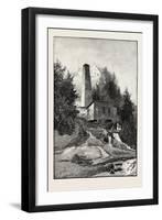 French Canadian Life, Old Chimney and Chateau, Canada, Nineteenth Century-null-Framed Giclee Print