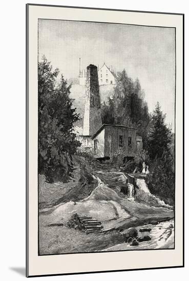 French Canadian Life, Old Chimney and Chateau, Canada, Nineteenth Century-null-Mounted Giclee Print