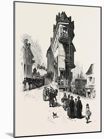 French Canadian Life, Old Houses at Point Levis, Canada, Nineteenth Century-null-Mounted Giclee Print