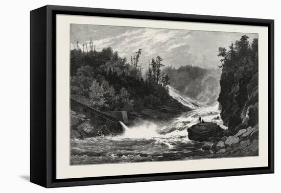 French Canadian Life, Shawenegan Falls, Canada, Nineteenth Century-null-Framed Stretched Canvas