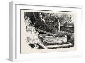 French Canadian Life, Wayside Watering Trough, Canada, Nineteenth Century-null-Framed Giclee Print