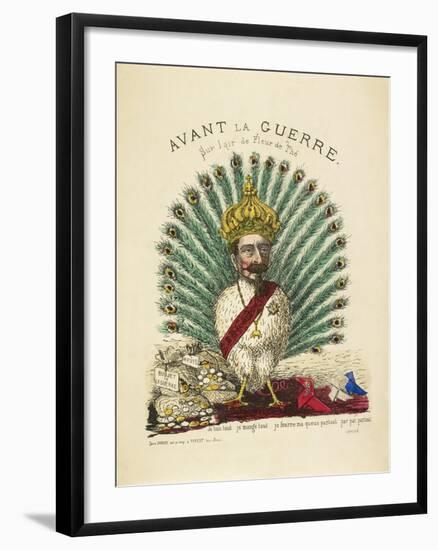 French Caricature - Avant La Guerre-null-Framed Giclee Print