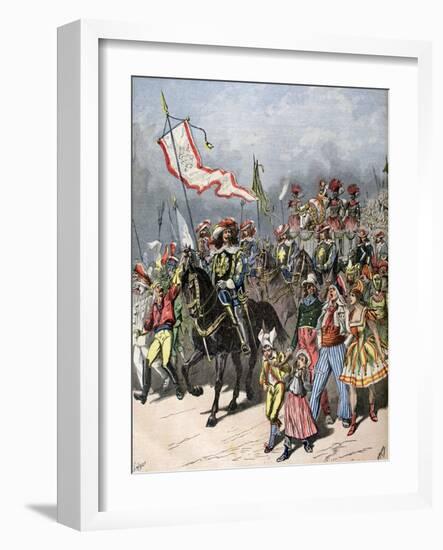 French Carnival of the Fattened Ox, in Former Times, 1891-Henri Meyer-Framed Giclee Print
