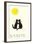 French Cat Romance-null-Framed Art Print