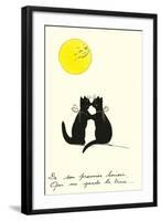 French Cat Romance-null-Framed Art Print