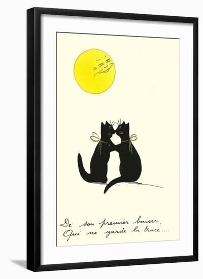 French Cat Romance-null-Framed Art Print