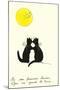 French Cat Romance-null-Mounted Art Print