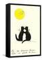 French Cat Romance-null-Framed Stretched Canvas