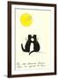 French Cat Romance-null-Framed Art Print