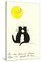 French Cat Romance-null-Stretched Canvas