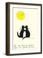 French Cat Romance-null-Framed Art Print