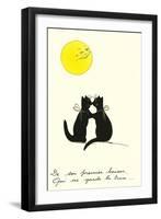 French Cat Romance-null-Framed Art Print