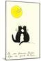 French Cat Romance-null-Mounted Art Print