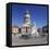French Cathedral with Schiller Monument at the Gendarmenmarkt, Berlin, Germany-Markus Lange-Framed Stretched Canvas