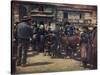 French Cattle Market 20C-Mortimer Menpes-Stretched Canvas