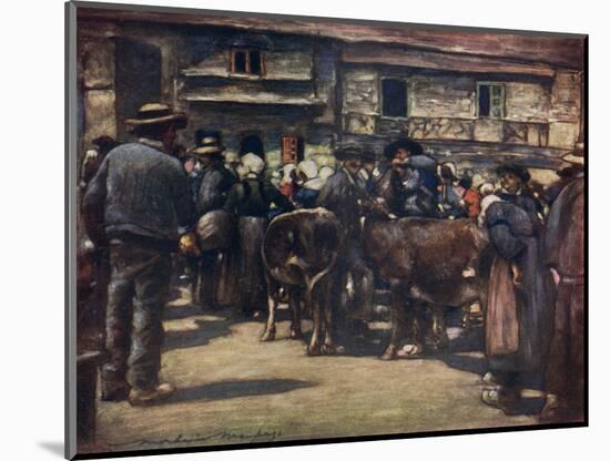 French Cattle Market 20C-Mortimer Menpes-Mounted Art Print