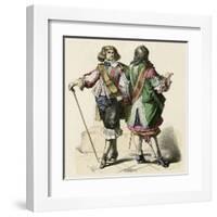 French Cavaliers 1680-null-Framed Art Print