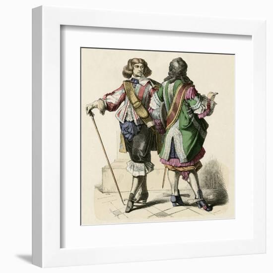 French Cavaliers 1680-null-Framed Art Print