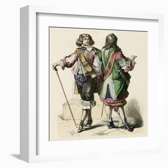 French Cavaliers 1680-null-Framed Art Print
