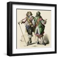 French Cavaliers 1680-null-Framed Art Print