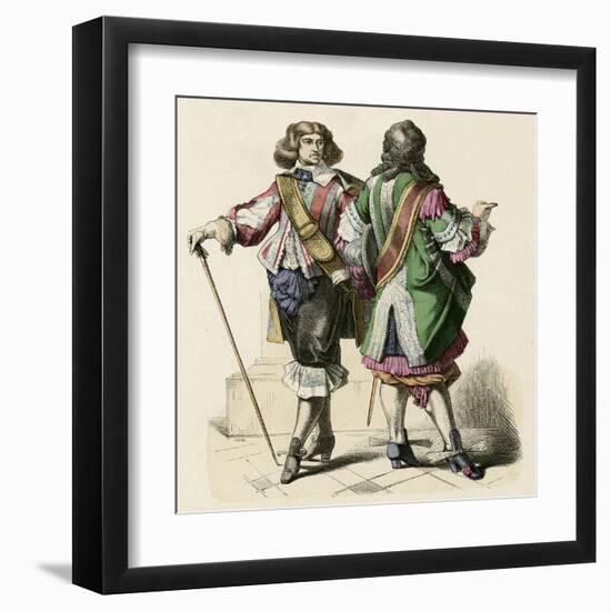 French Cavaliers 1680-null-Framed Art Print