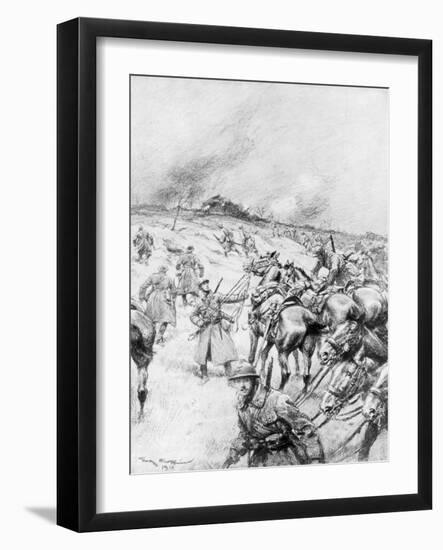 French Cavalry in Action, 1918-Georges Bertin Scott-Framed Giclee Print