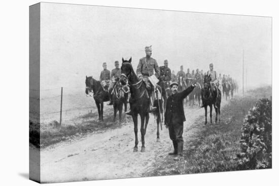 French Cavalry on a Reconnaissance Mission, Somme, France, 1914-null-Stretched Canvas