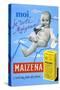 French Cereal Ad For Babies Corn Meal-Maizena-Stretched Canvas