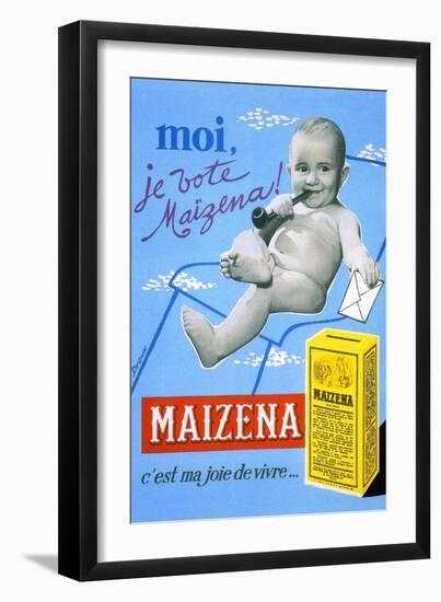 French Cereal Ad For Babies Corn Meal-Maizena-Framed Art Print