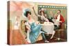 French Champagne Drinkers, Courtesans-null-Stretched Canvas