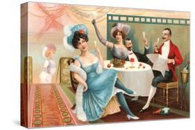 French Champagne Drinkers, Courtesans-null-Stretched Canvas