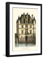 French Chateaux in Blue I-Victor Petit-Framed Art Print