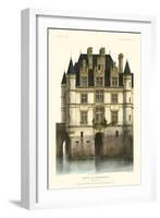 French Chateaux in Blue I-Victor Petit-Framed Art Print