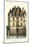 French Chateaux in Blue I-Victor Petit-Mounted Art Print