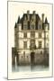 French Chateaux in Blue I-Victor Petit-Mounted Art Print