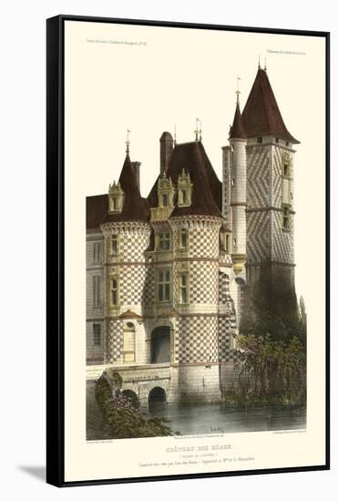 French Chateaux in Brick II-Victor Petit-Framed Stretched Canvas