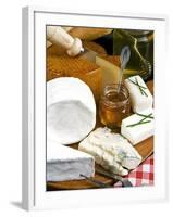 French Cheeses and Honey, France-Nico Tondini-Framed Premium Photographic Print