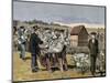 French Chemist and Bacteriologist. Vaccination of Sheep Against Anthrax, Agerville, France, 1884-Prisma Archivo-Mounted Photographic Print